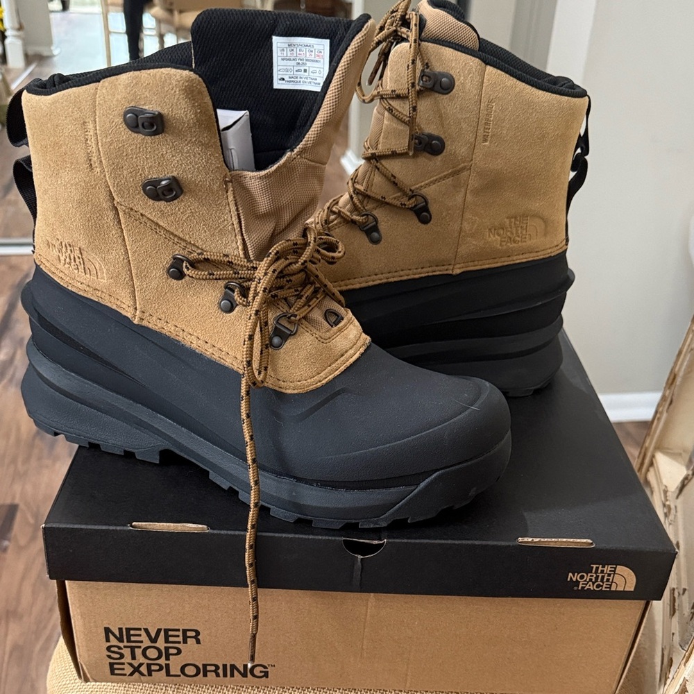 The North Face ChillKat V Lace Tan and Black Lace-Up Waterproof Boots